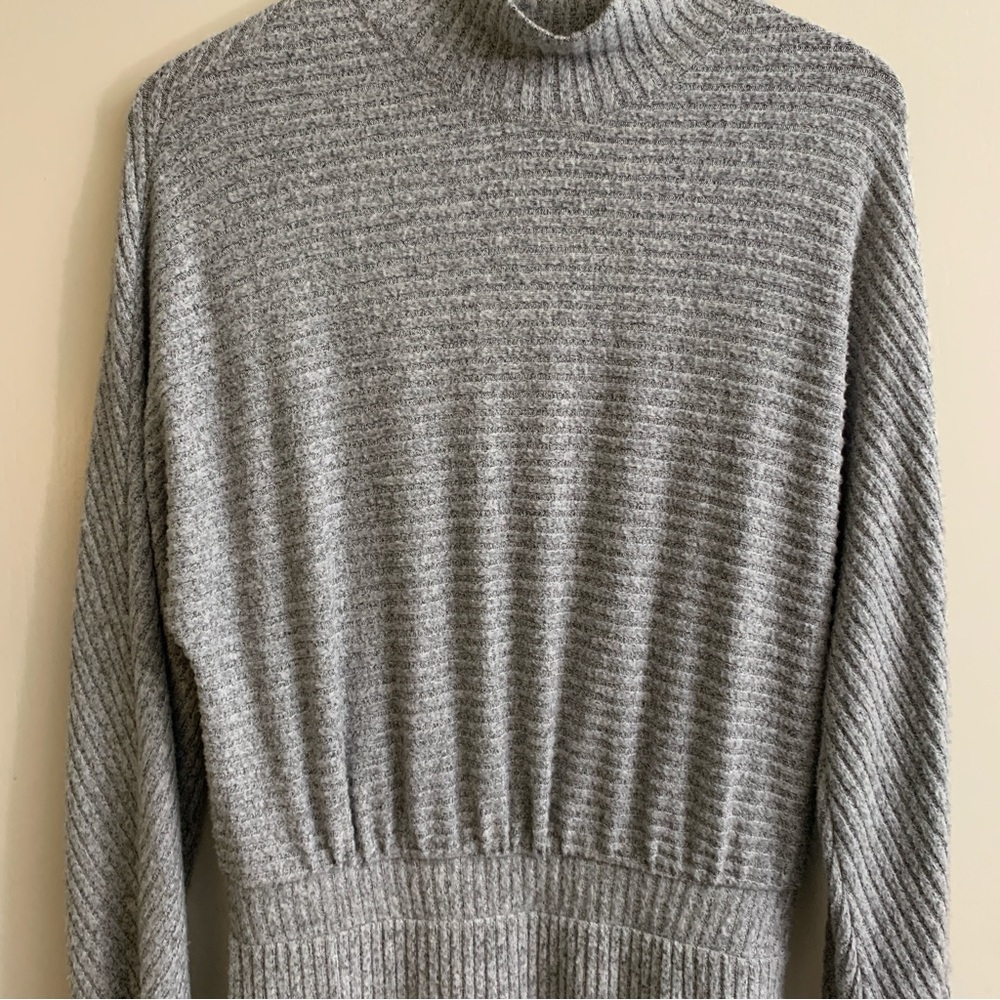 Catherine Malandrino sweater dress gray Medium‎ dolman sleeve turtleneck